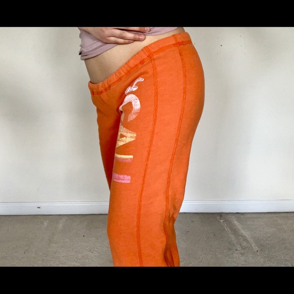 Hollister orange logo sweatpants size XS - Picture 2 of 7